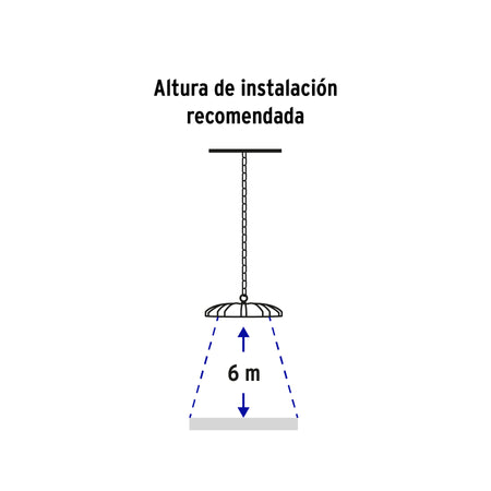 Luminario LED High Bay 100 W 6500 K, VOLTECK