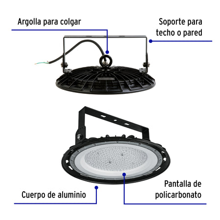 Luminario LED High Bay 150 W 6500 K, VOLTECK