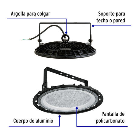 Luminario LED High Bay 200 W 6500 K, VOLTECK