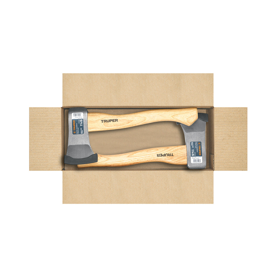 Hacha cazadora 1-1/4 lb, mango hickory 14', TRUPER 1/4 lb, 14'