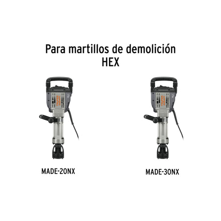 Cincel pala zanco hexagonal de 3" x 16" Truper