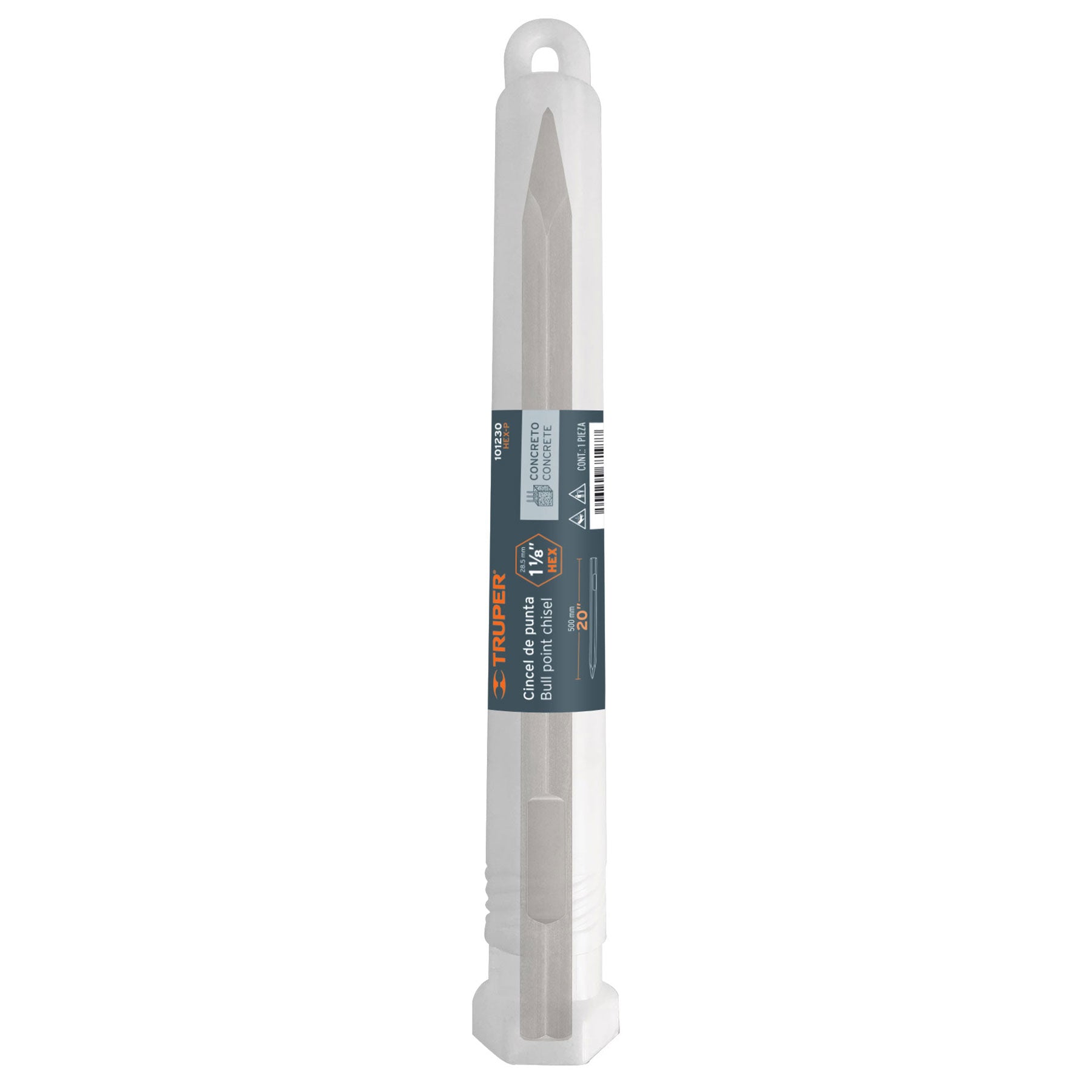 Cincel de punta zanco hexagonal de 20" Truper