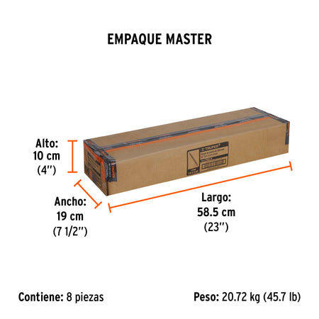 Cincel de punta zanco hexagonal de 20" Truper