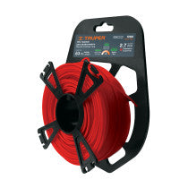 Hilo redondo p/desbrozadora 2.7mmx63m tarjeta tipo carrete
