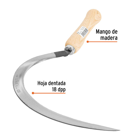 Hoz dentada # 0, 16', Truper 0, 16'
