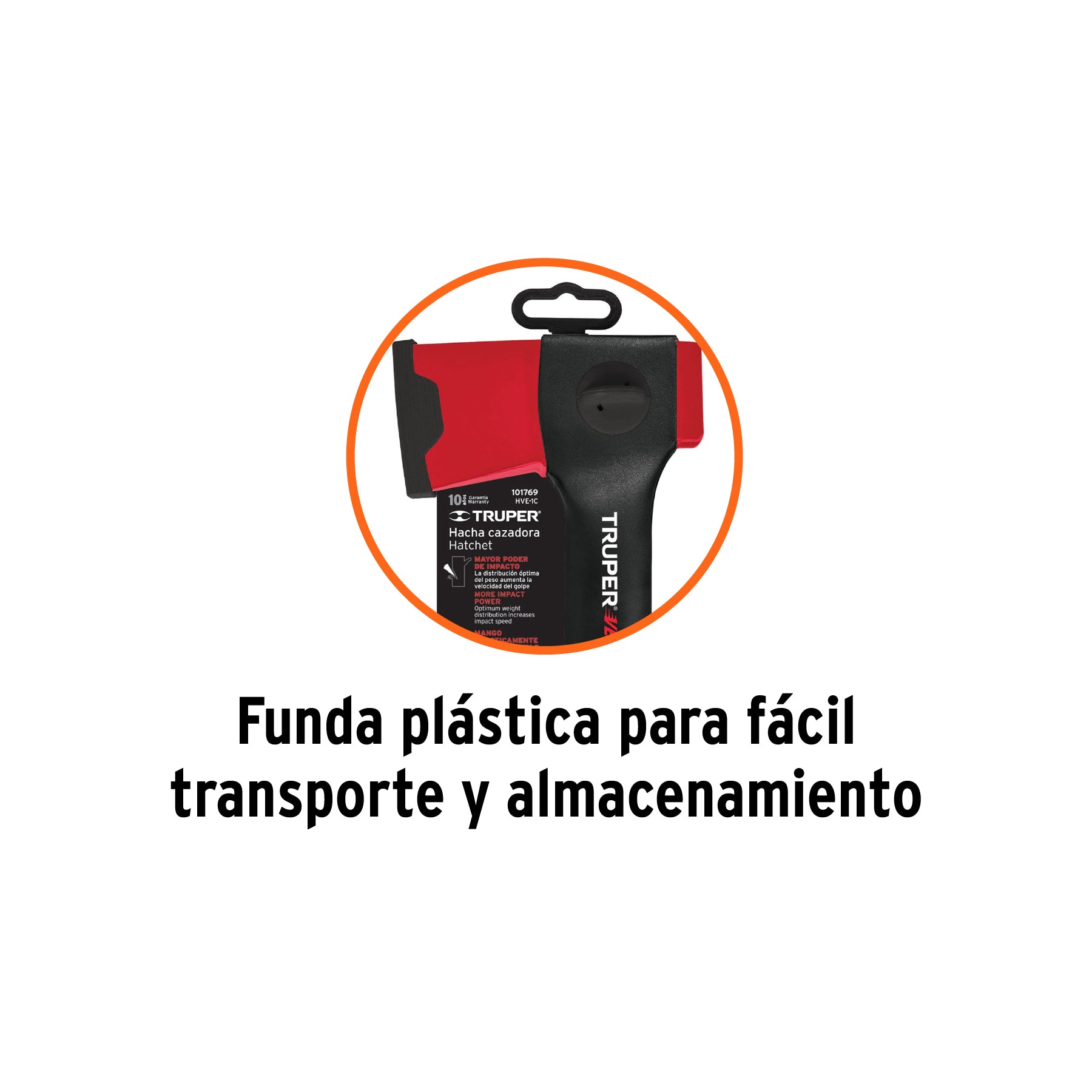 Hacha cazadora 1 lb mango de nylon de 9', Truper Velocity
