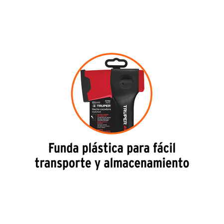 Hacha cazadora 1 lb mango de nylon de 9', Truper Velocity