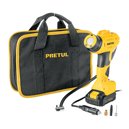 Inflador inalambrico portatil 20 V para auto PRETUL