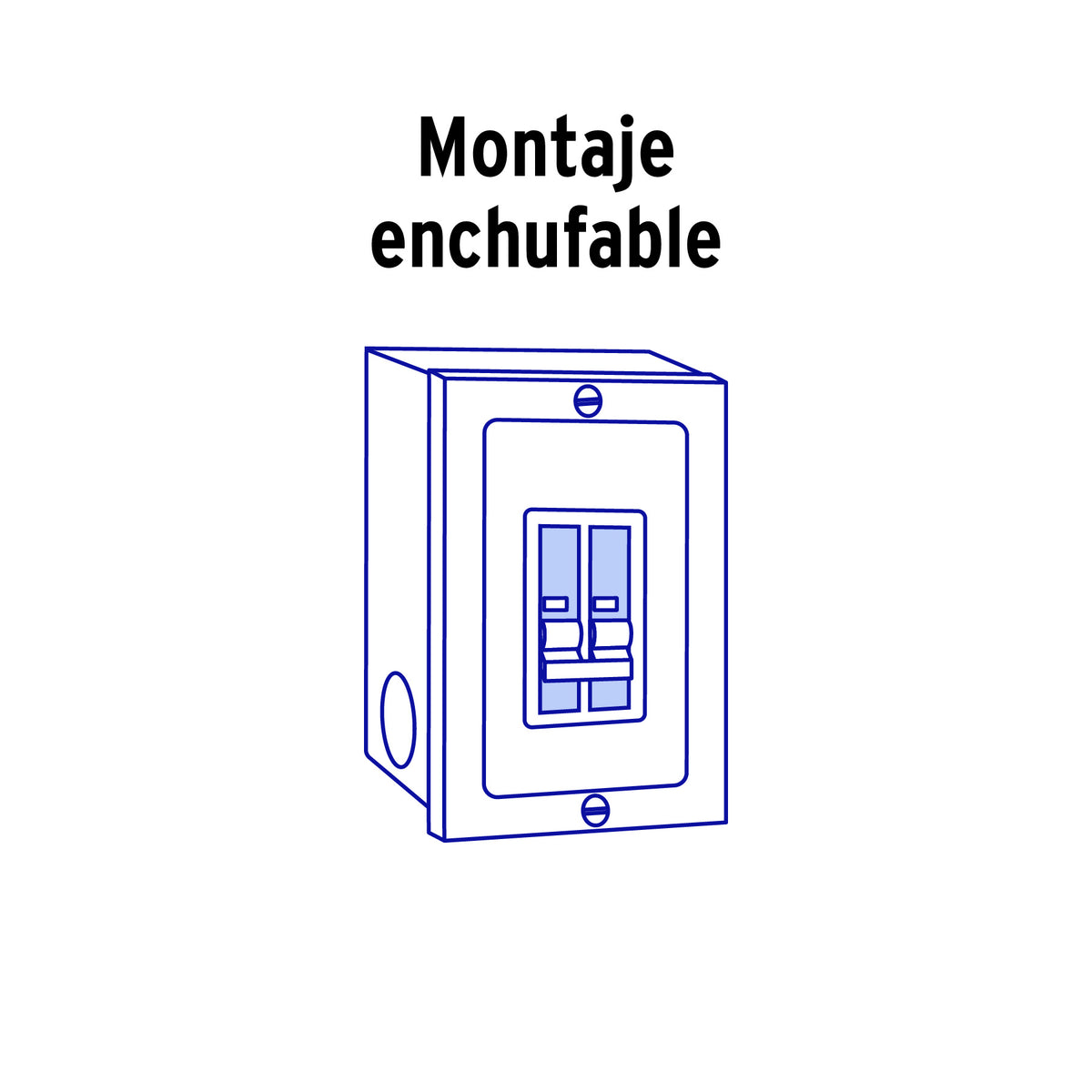 Interruptor de 2 polos 50A, enchufable, a granel, VOLTECK