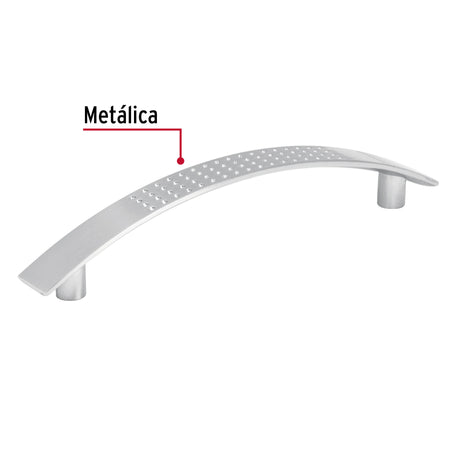 Jaladera de 96mm, línea Contempo, níquel, HERMEX 96mm