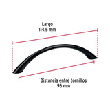 Jaladera de 96mm, línea Arco, negro, HERMEX 96mm, negro