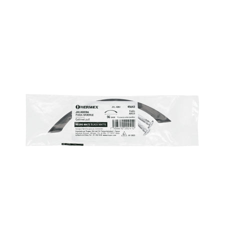 Jaladera de 96mm, línea Arco, negro, HERMEX 96mm, negro