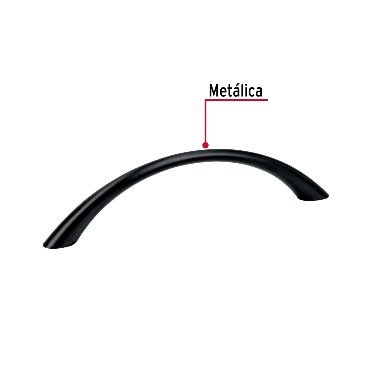 Jaladera de 96mm, línea Arco, negro, HERMEX 96mm, negro