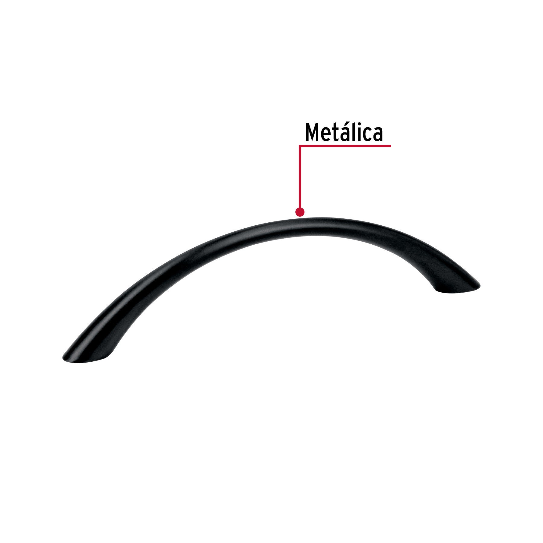 Jaladera de 96mm, línea Arco, negro, HERMEX 96mm, negro