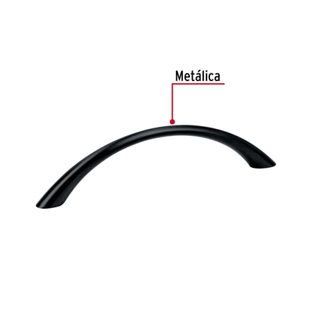 Jaladera de 96mm, línea Arco, negro, HERMEX 96mm, negro