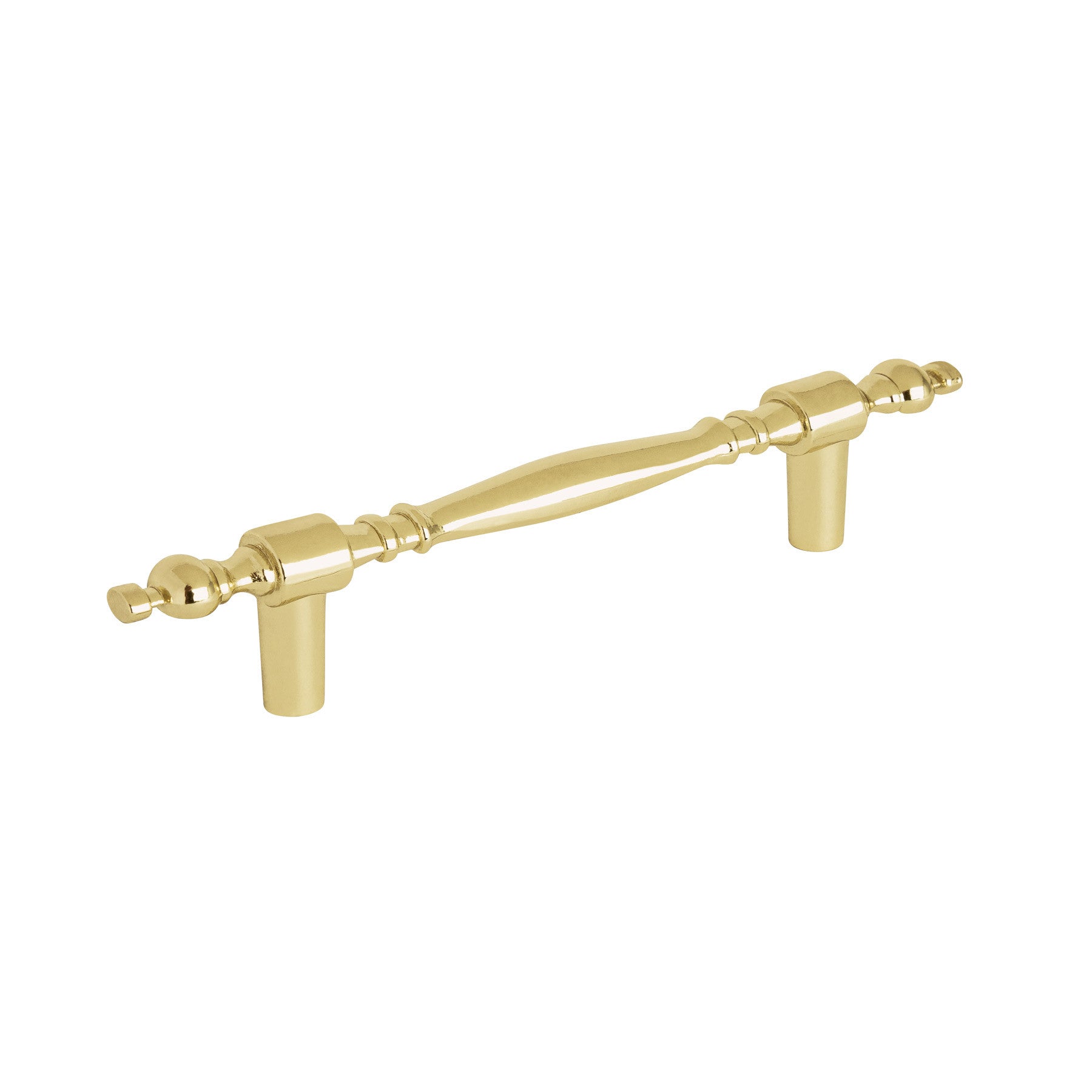 Jaladera metalica de 76mm estilo "Colonial" laton brillante