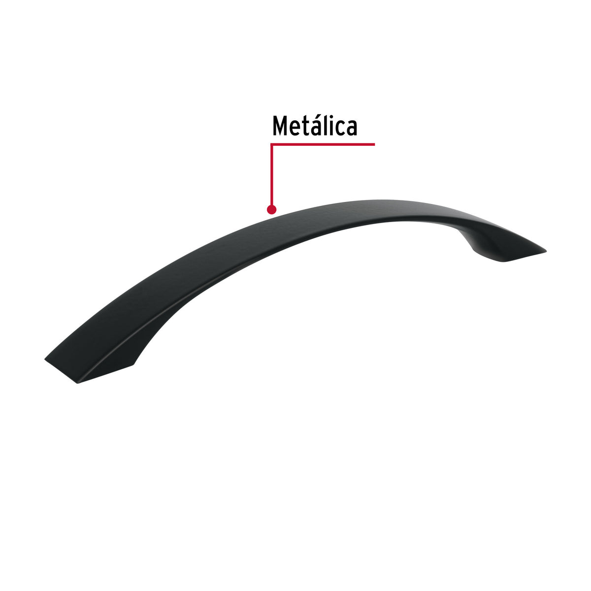 Jaladera de 128mm, línea Moderna, negro, HERMEX 128mm, negro