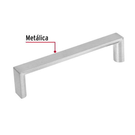 Jaladera de 96mm, línea Andamio, níquel, HERMEX 96mm