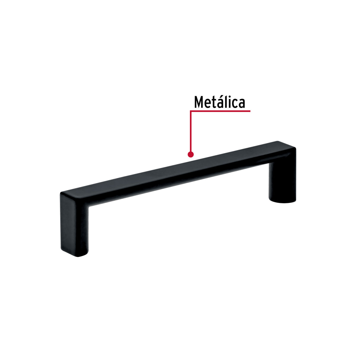 Jaladera de 96mm, línea Andamio, negro, HERMEX 96mm, negro