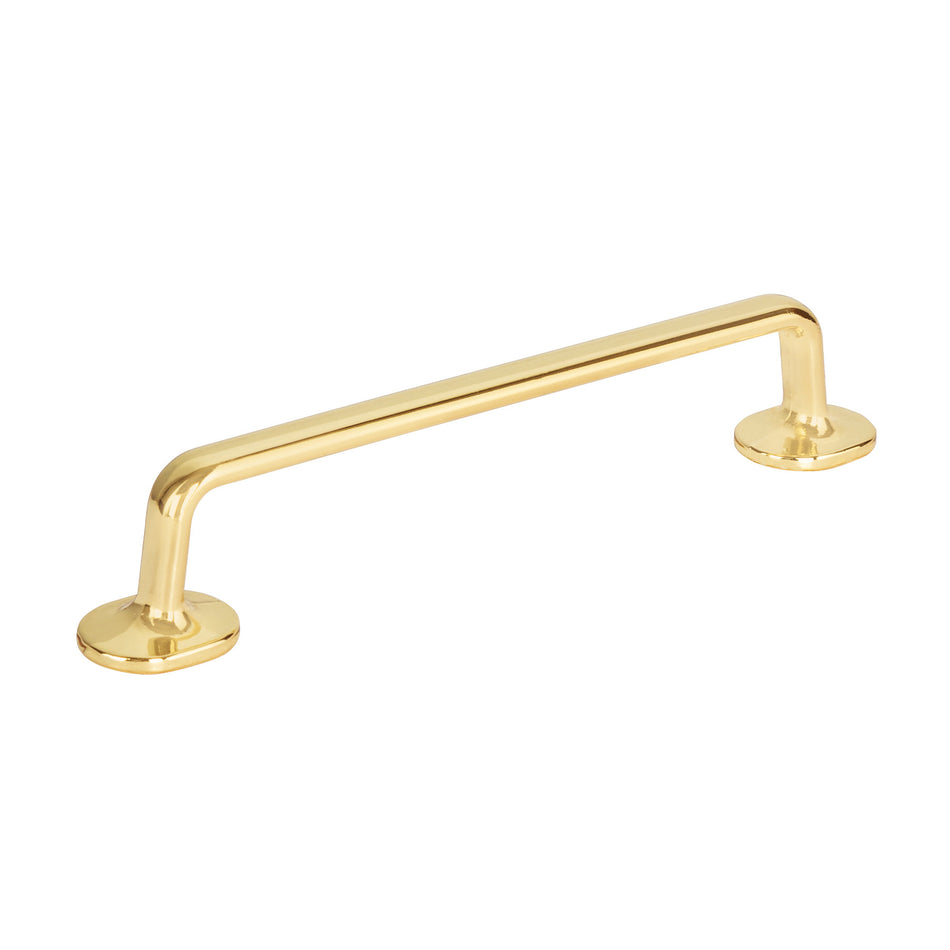 Jaladera de 96mm, línea Oviedo, latón brillante, HERMEX 96mm, brillante