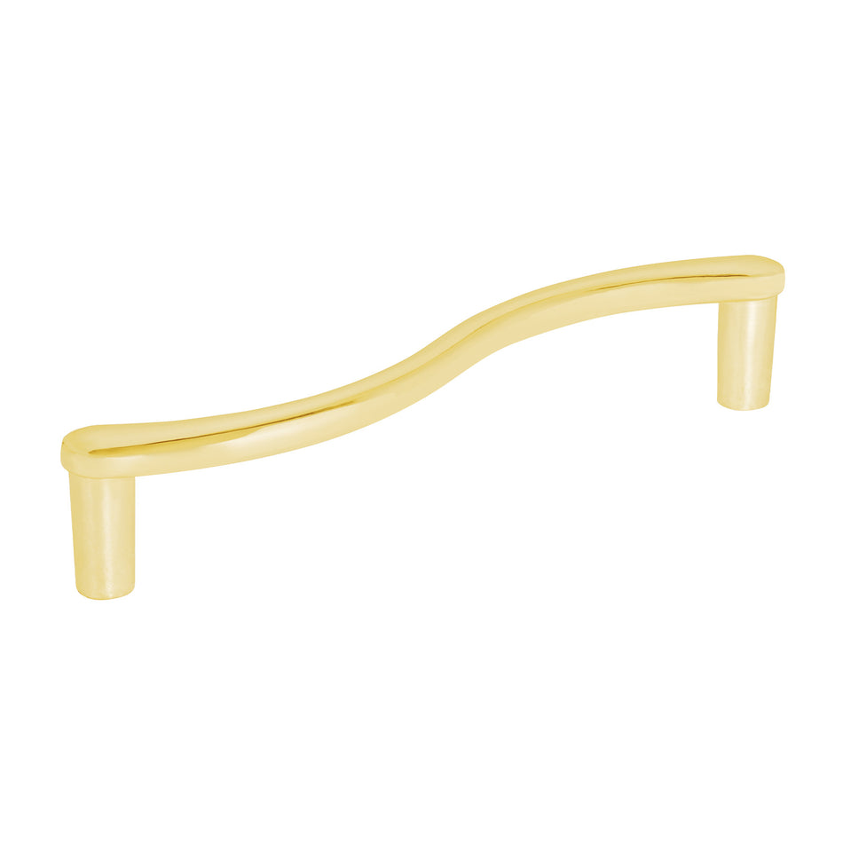 Jaladera de 96mm, línea Toledo, latón brillante, HERMEX 96mm, brillante