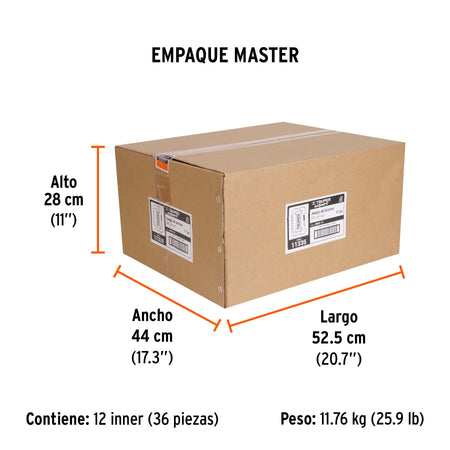 Juego de 11 brocas para metal y concreto en estuche Truper