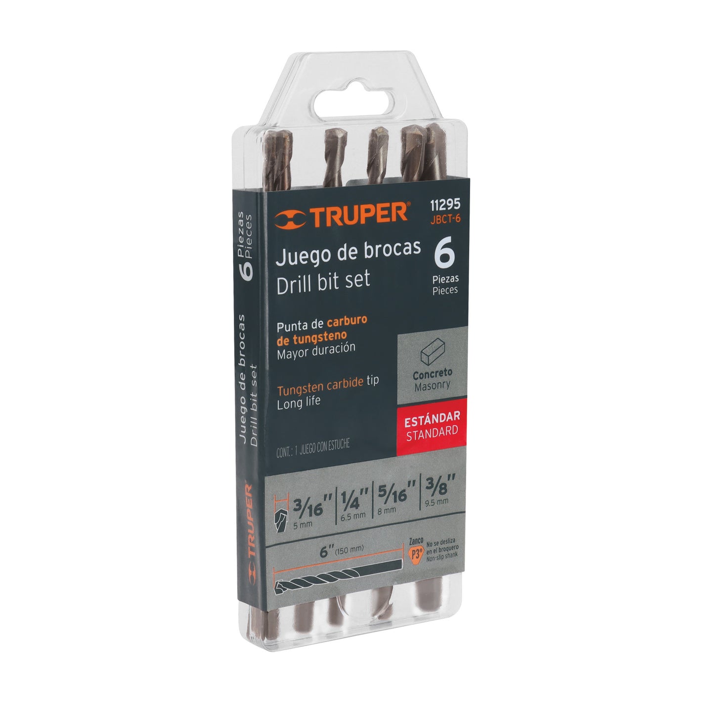 Juego de 6 brocas para metal y concreto, Truper
