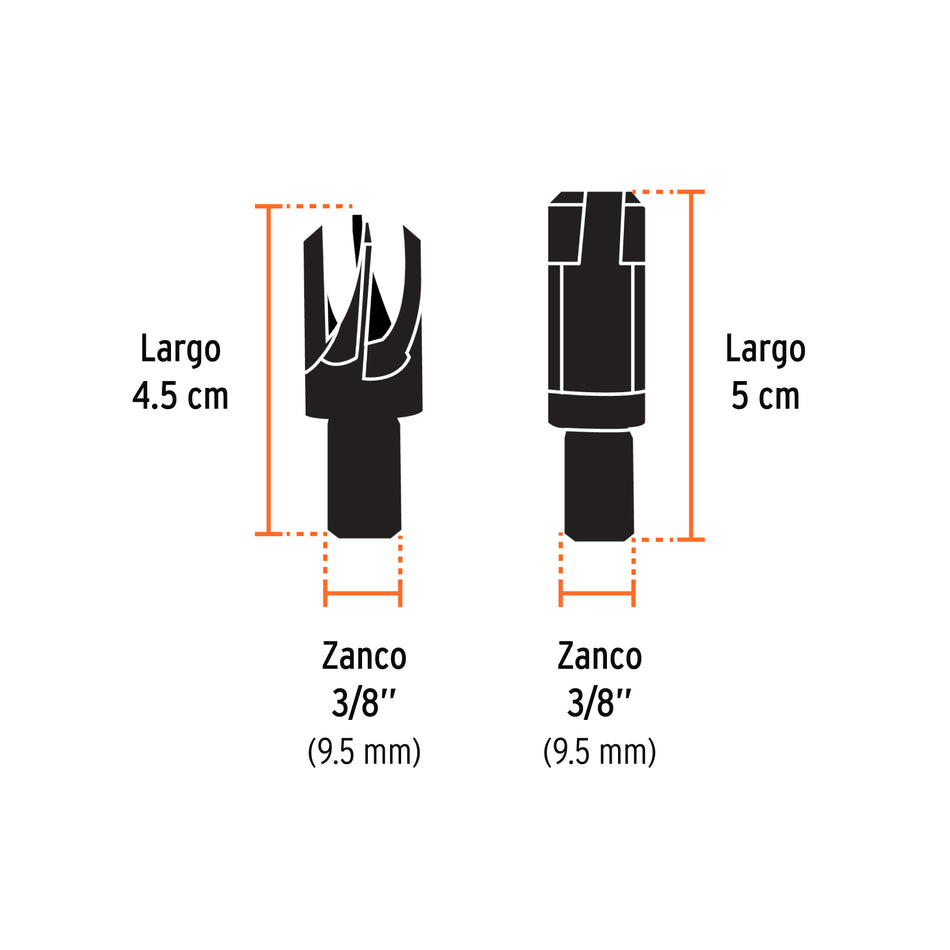 Juego de 8 brocas clavacote para madera TRUPER