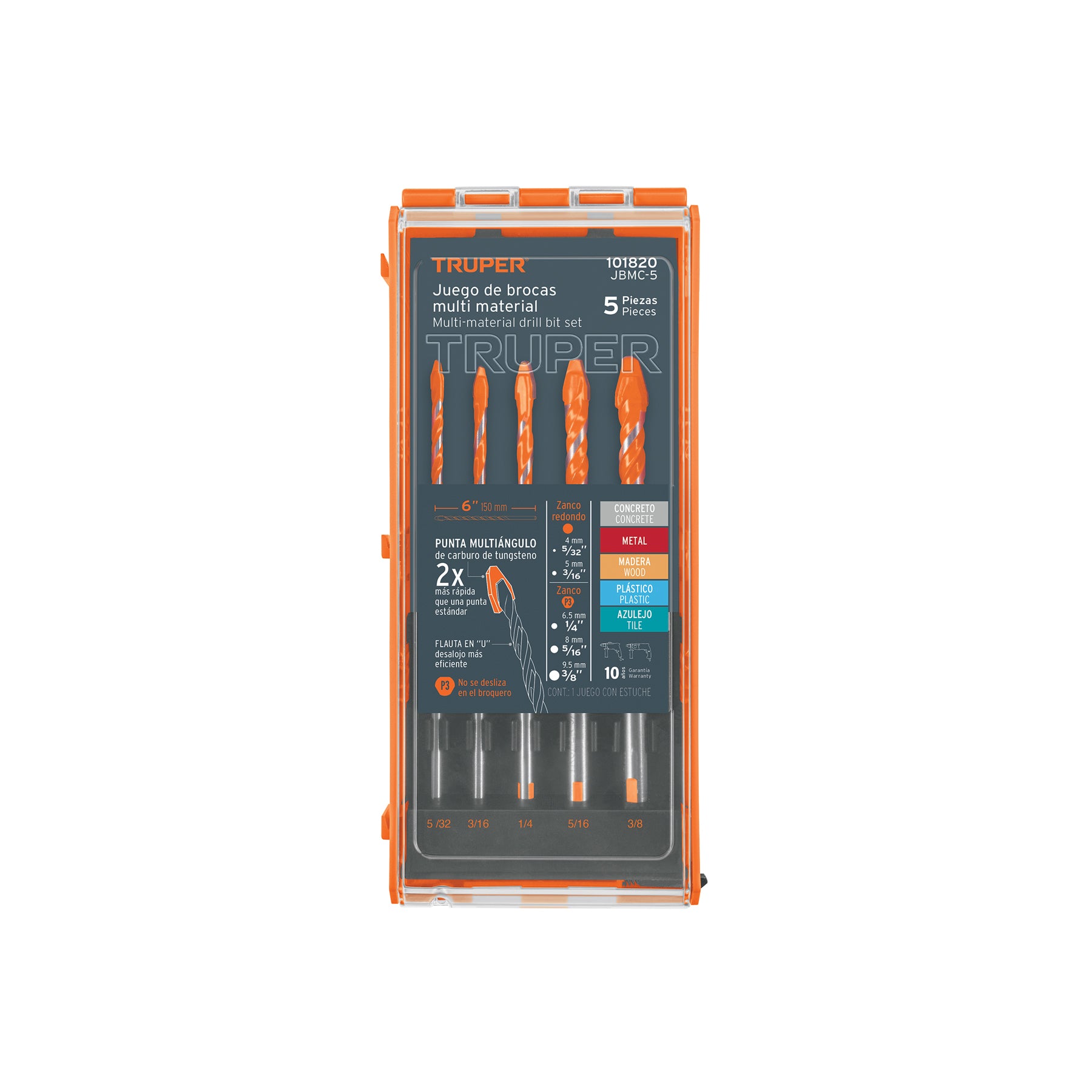 Juego de 5 brocas multimaterial Truper