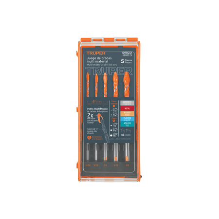 Juego de 5 brocas multimaterial Truper
