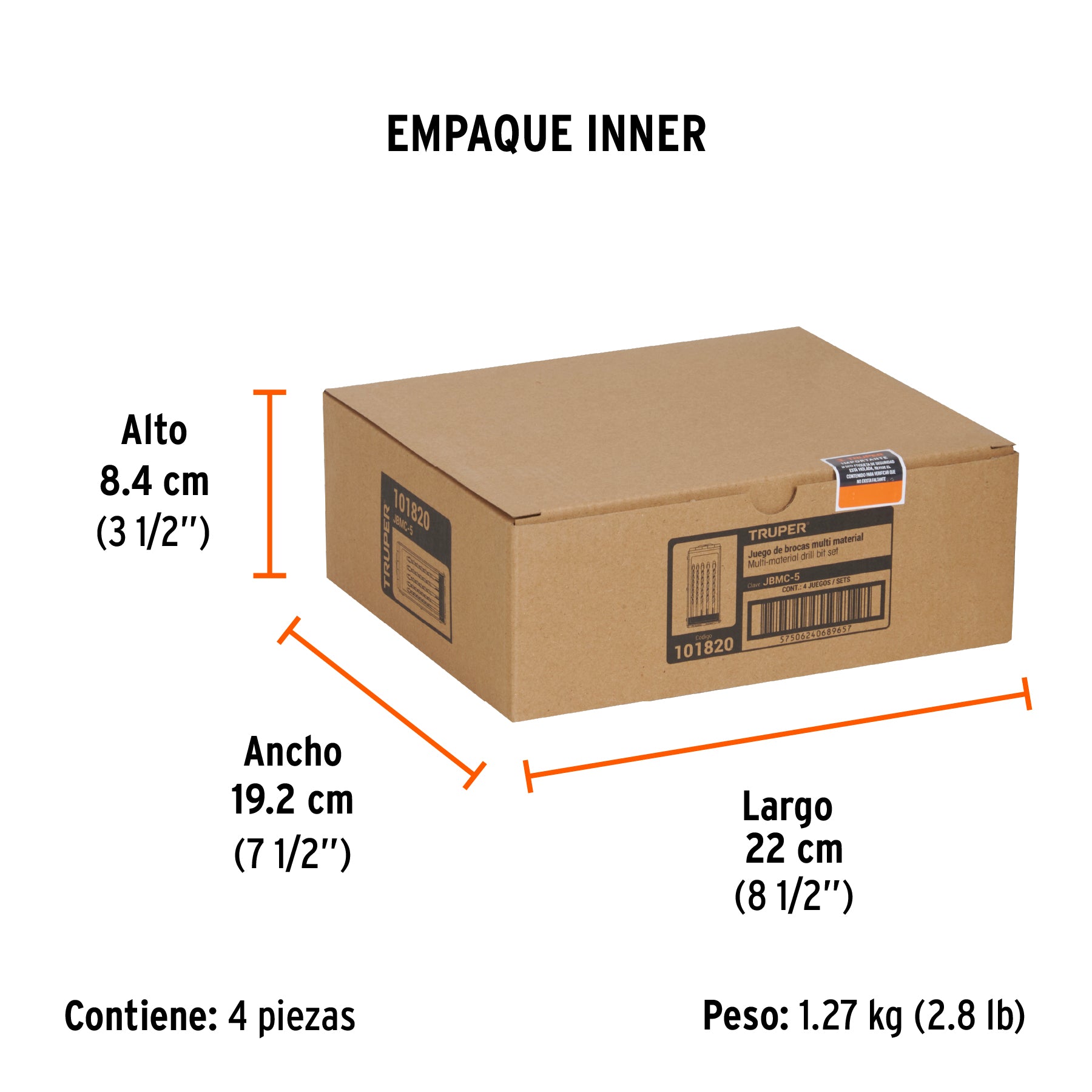 Juego de 5 brocas multimaterial Truper