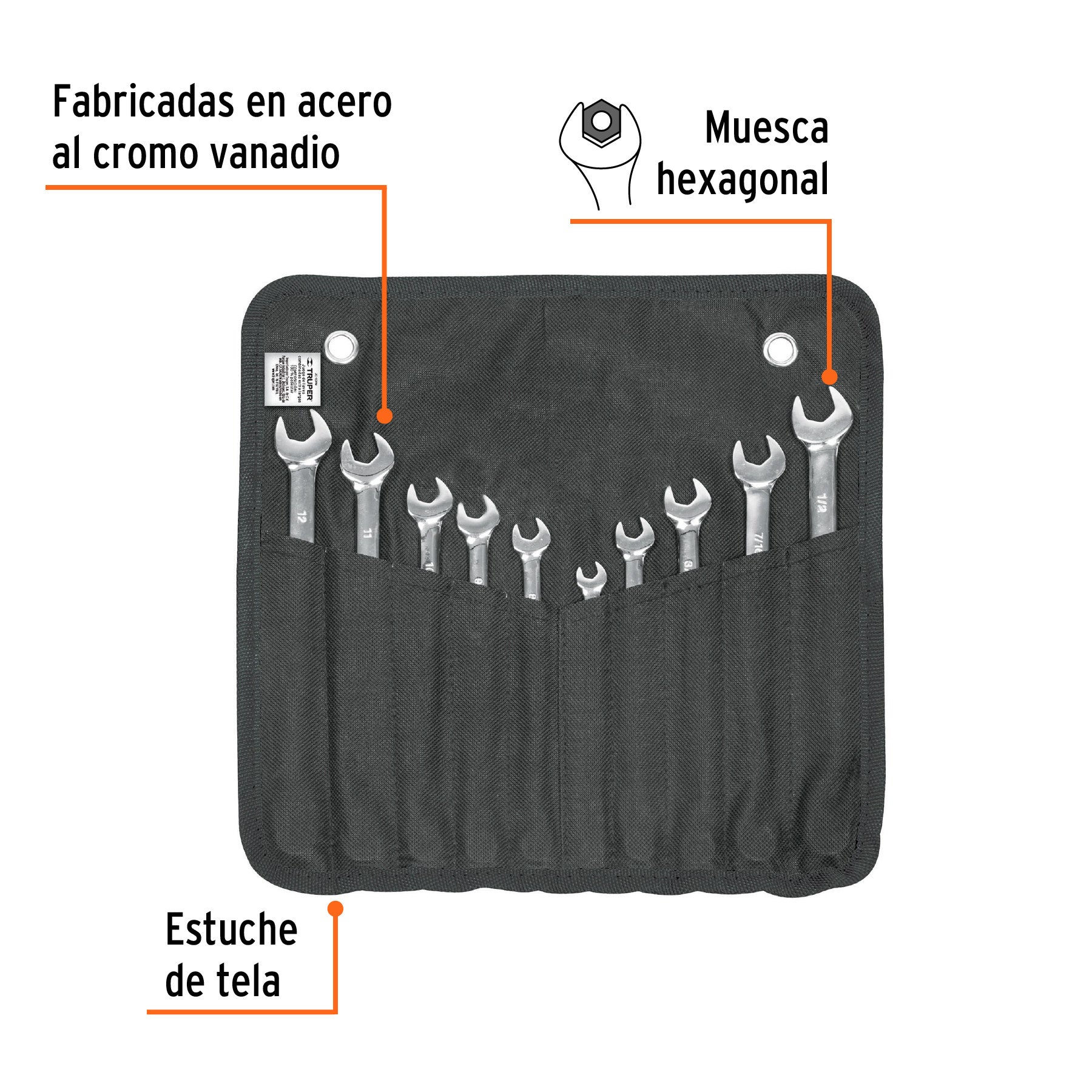 Jgo 10 llaves combinadas extralargas pulidas std y mm,EXPERT