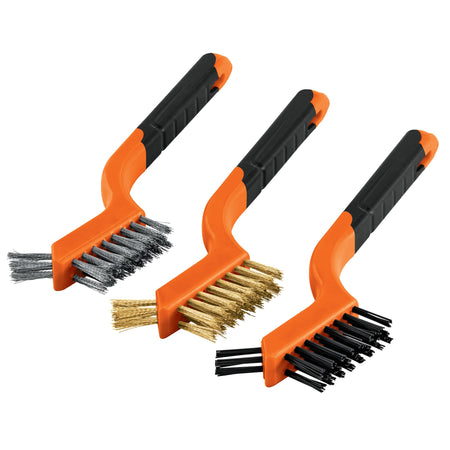 Juego de 3 mini cepillos de alambre 28 pinceles Truper