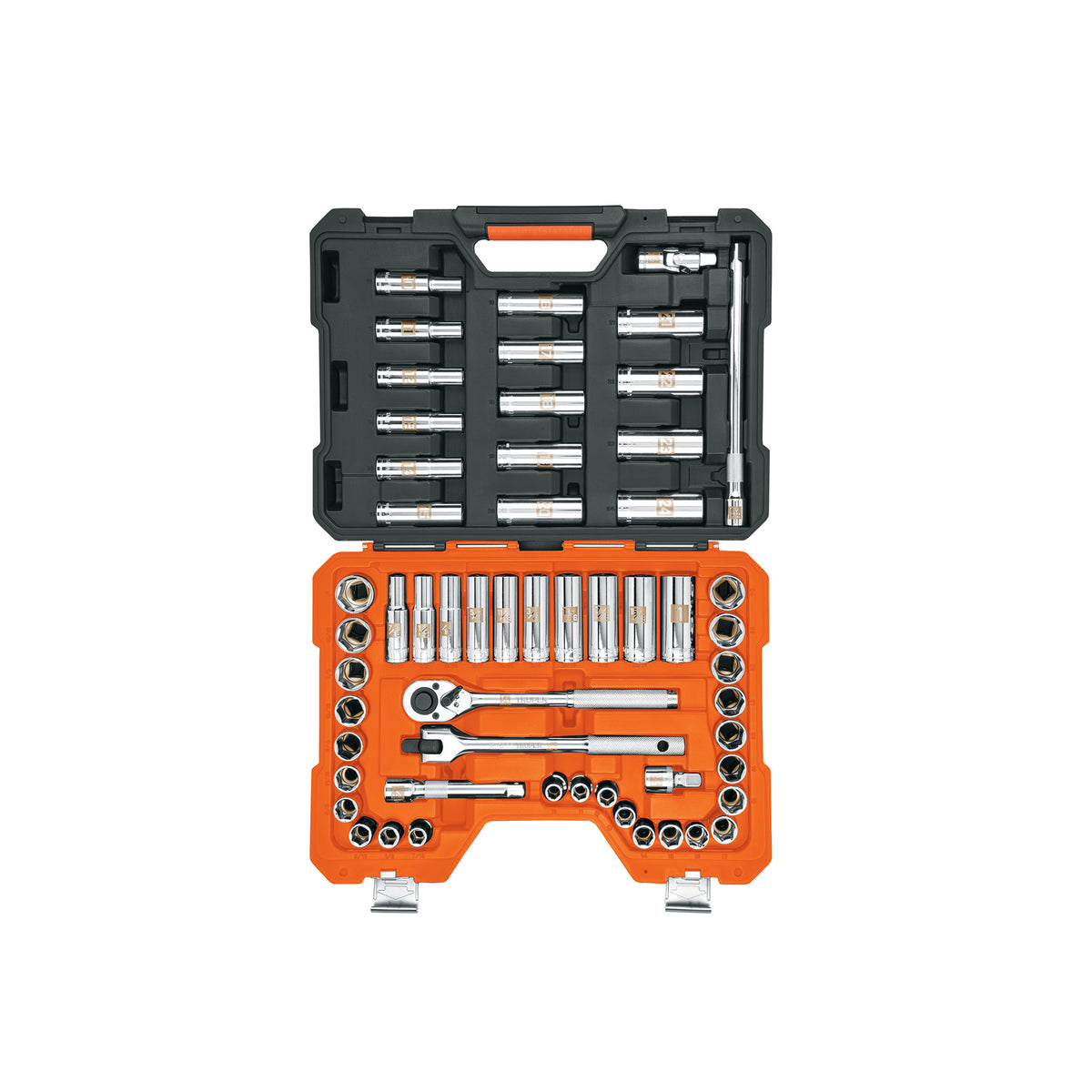 Juego de 56 herramientas cuadro 1/2" std y mm para mecanico