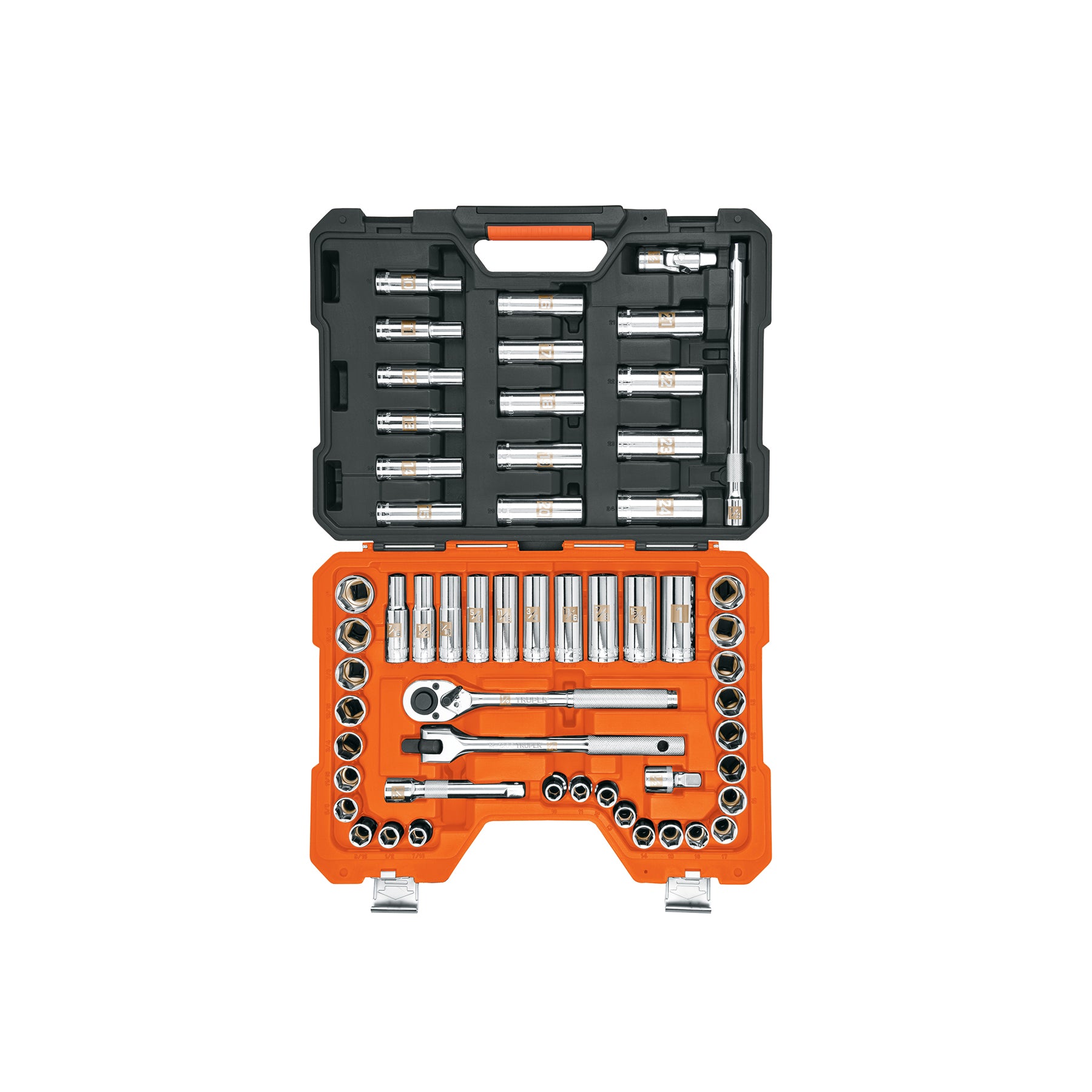 Juego de 56 herramientas cuadro 1/2" std y mm para mecanico