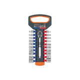 Juego de dados mm y std con matraca cuadro Truper 1/4"