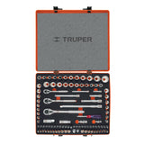 Juego 103 herramientas 1/4" 3/8" y 1/2" std y mm p/mecanico