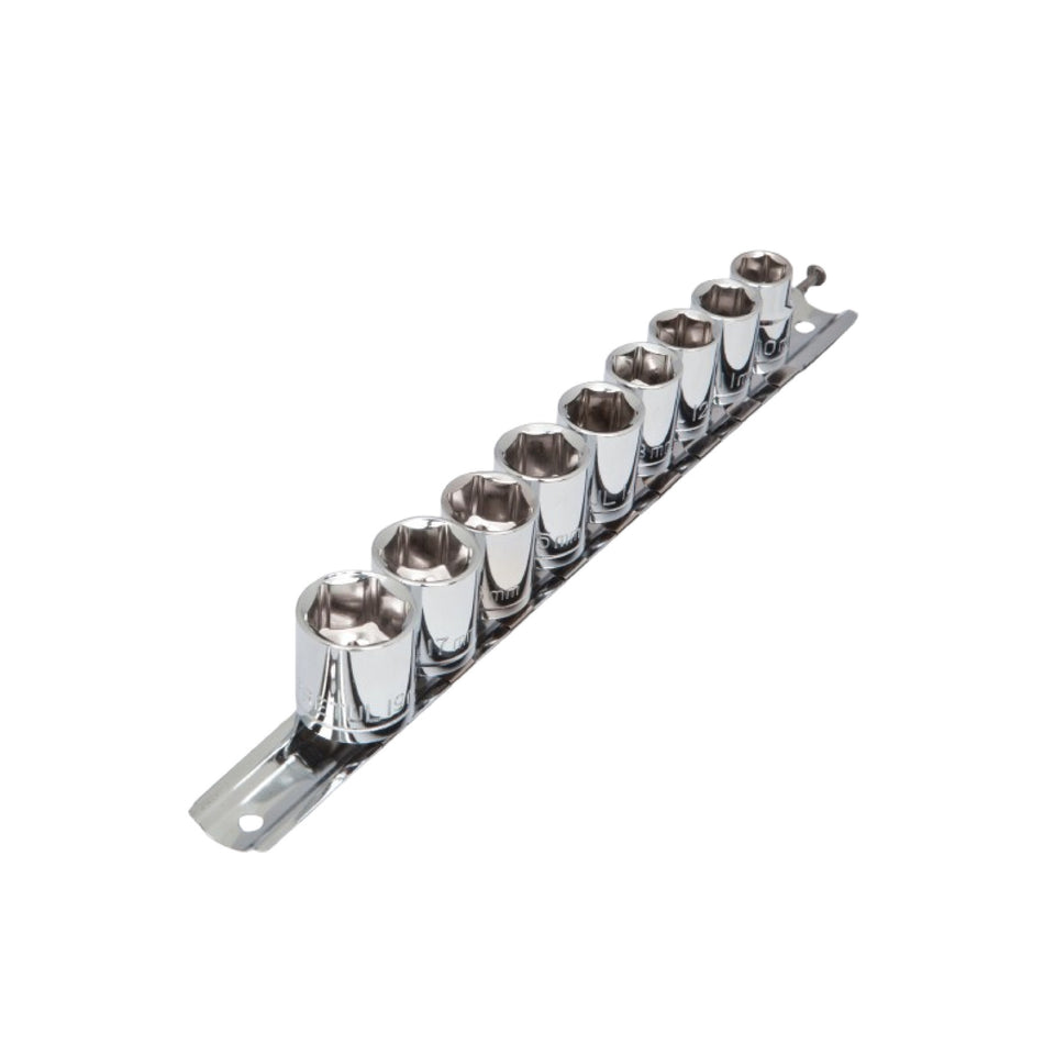 Juego de 9 dados cuadro 3/8' mm, Pretul