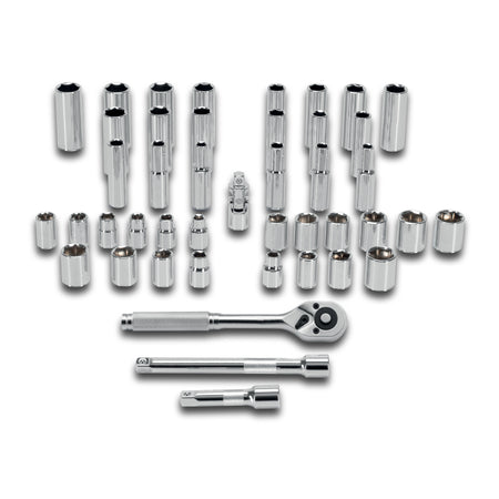Juego de 45 herramientas cuadro 3/8' std y mm para mecánico