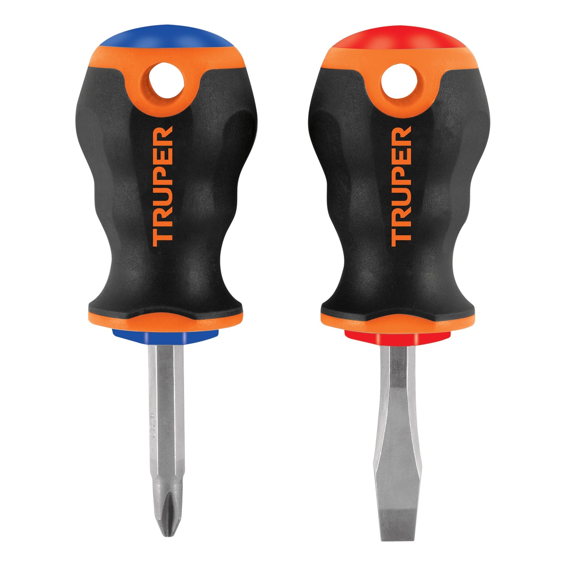 Dúo de desarmadores 1/4' x 1-1/2' mango Comfort Grip, Truper