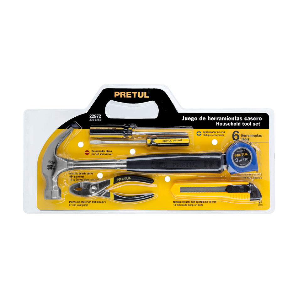 Juego de herramientas básicas, 6 piezas, PRETUL