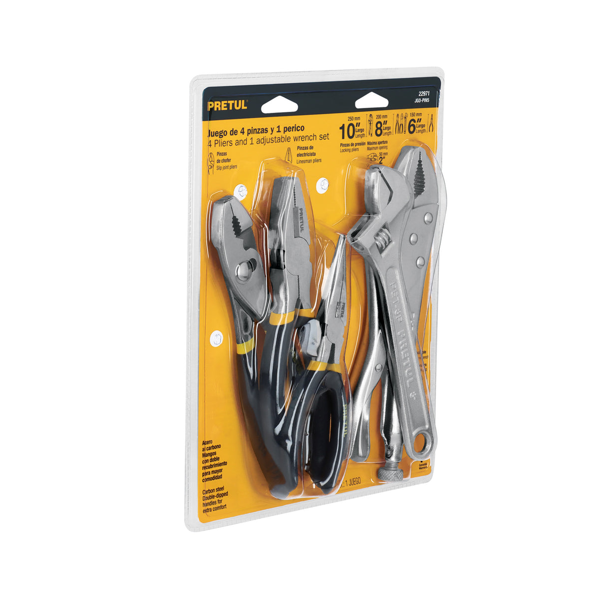 Juego de 4 pinzas y 1 llave ajustable Pretul