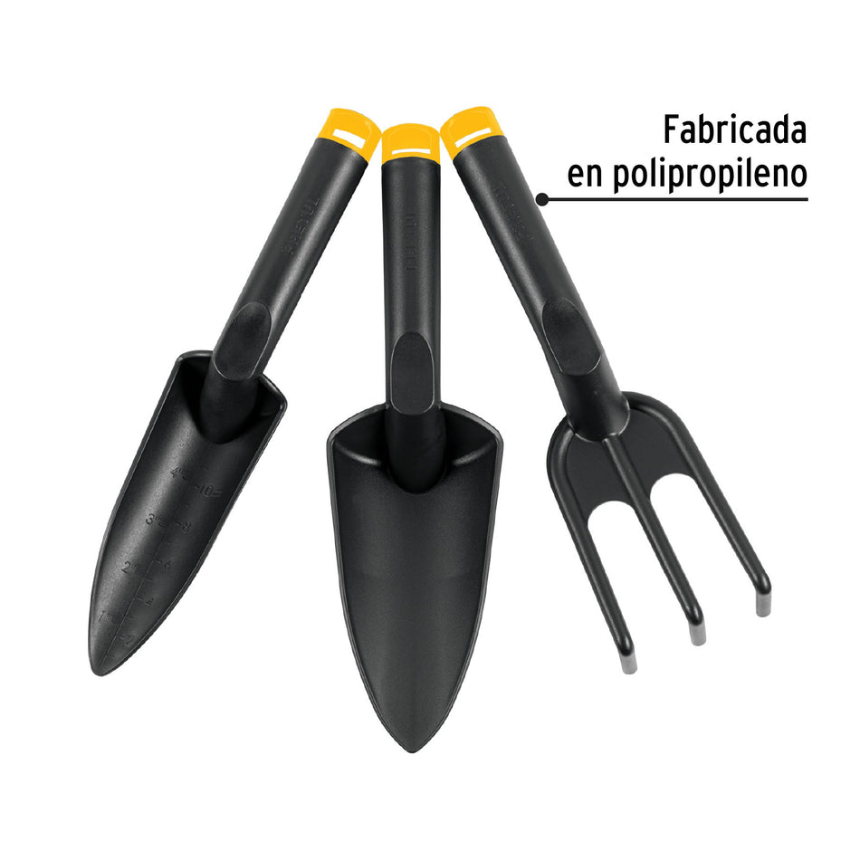 Juego de 3 herramientas de 11' para jardín, Pretul
