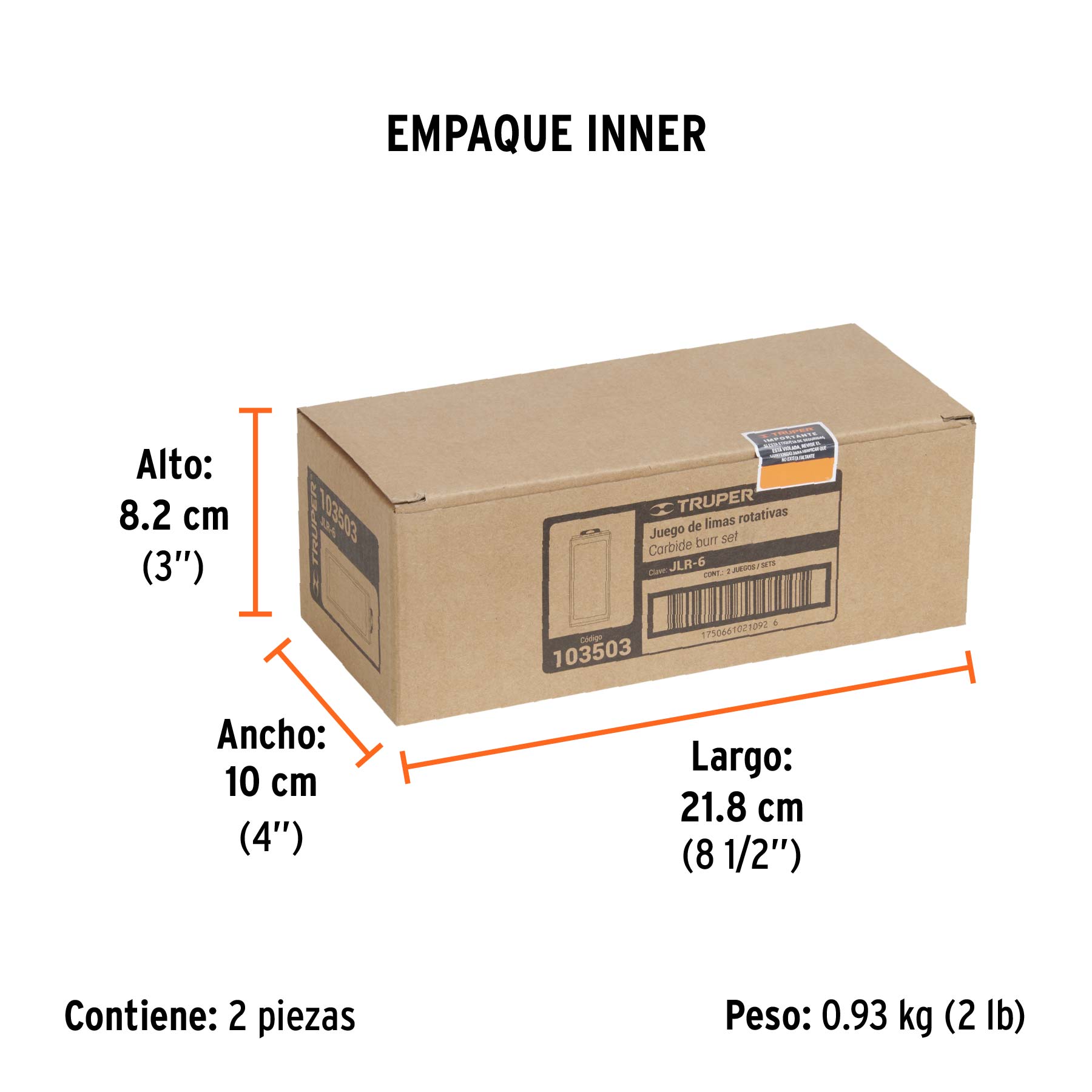 Juego de 6 limas rotativas TRUPER