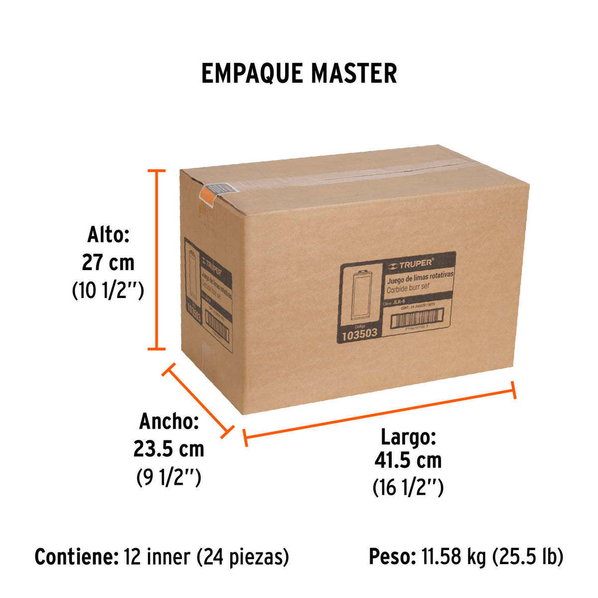 Juego de 6 limas rotativas TRUPER