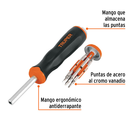 Desarmador de joyero multi puntas 12 en 1 Truper