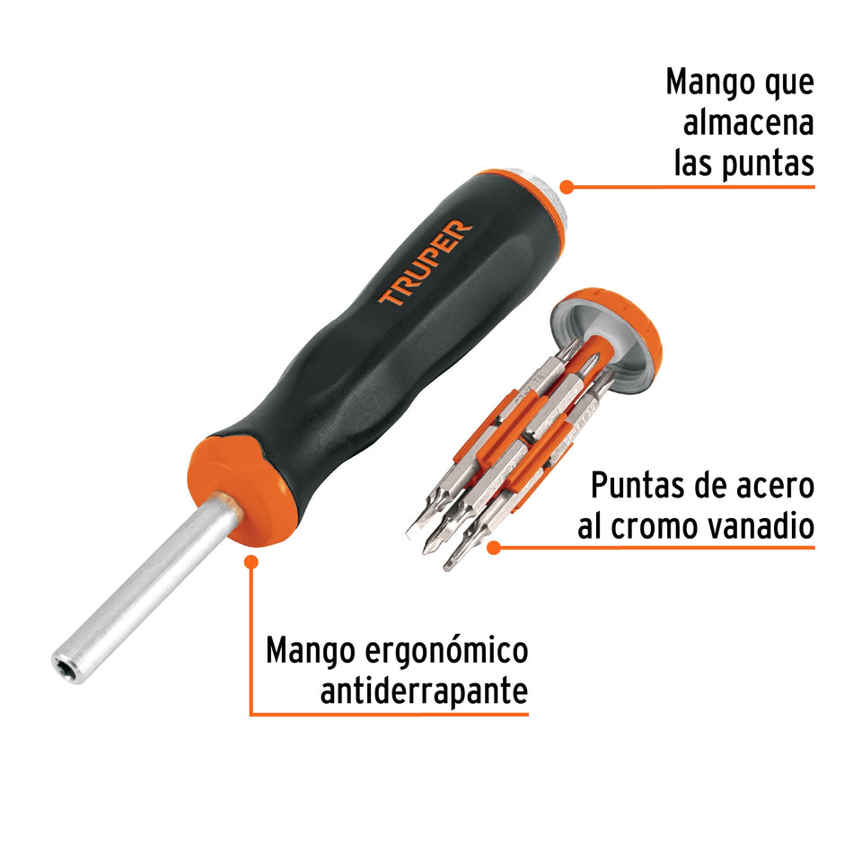 Desarmador de joyero multi puntas 12 en 1 Truper