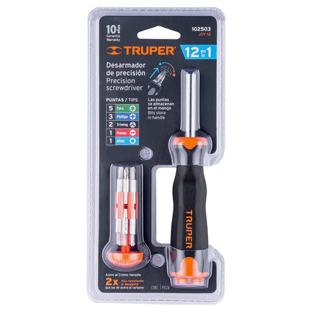 Desarmador de joyero multi puntas 12 en 1 Truper
