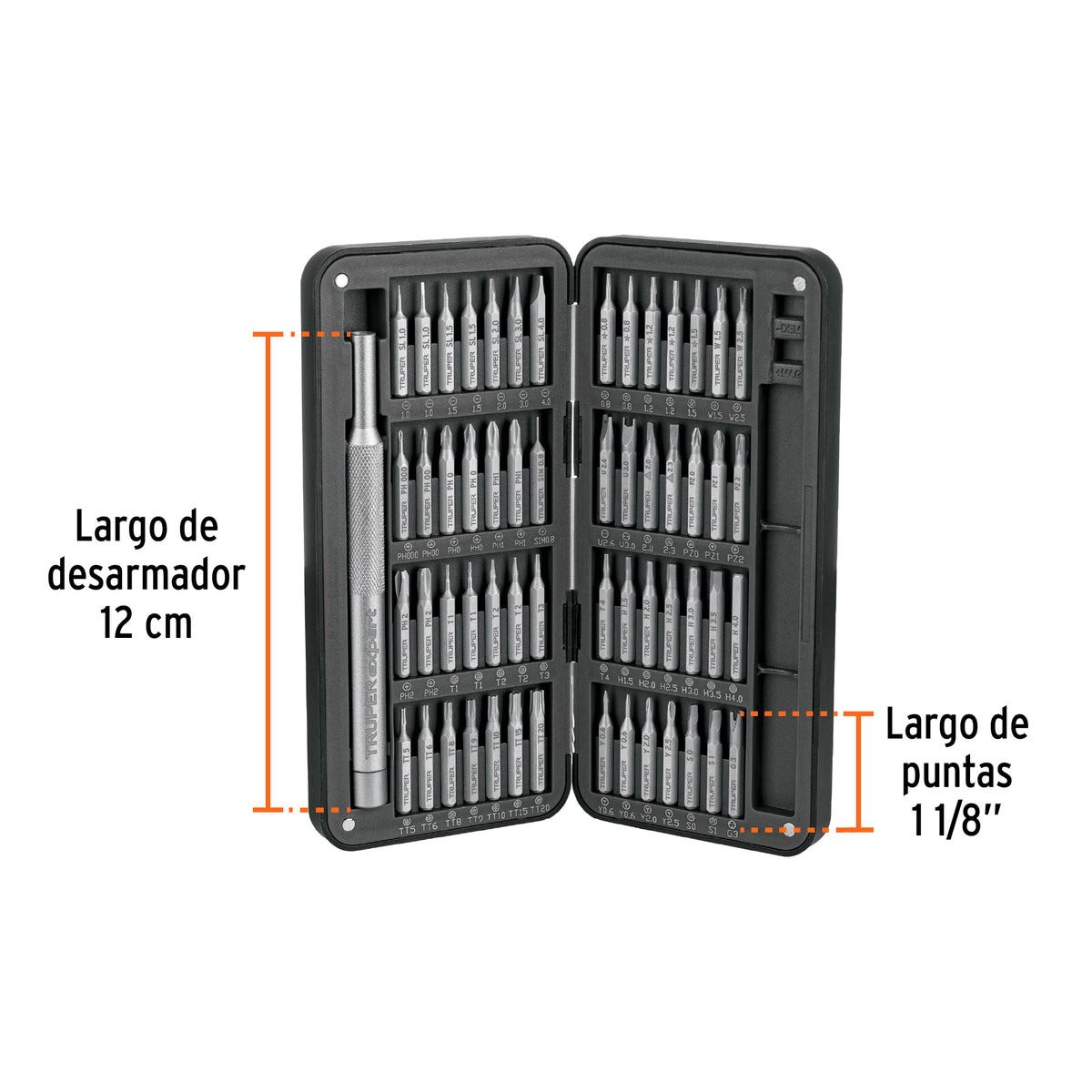 Desarmador de precisión con 56 puntas intercambiables, EXPER