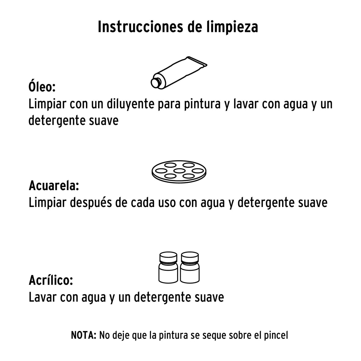 Juego de pinceles en blister con 5 piezas PRETUL